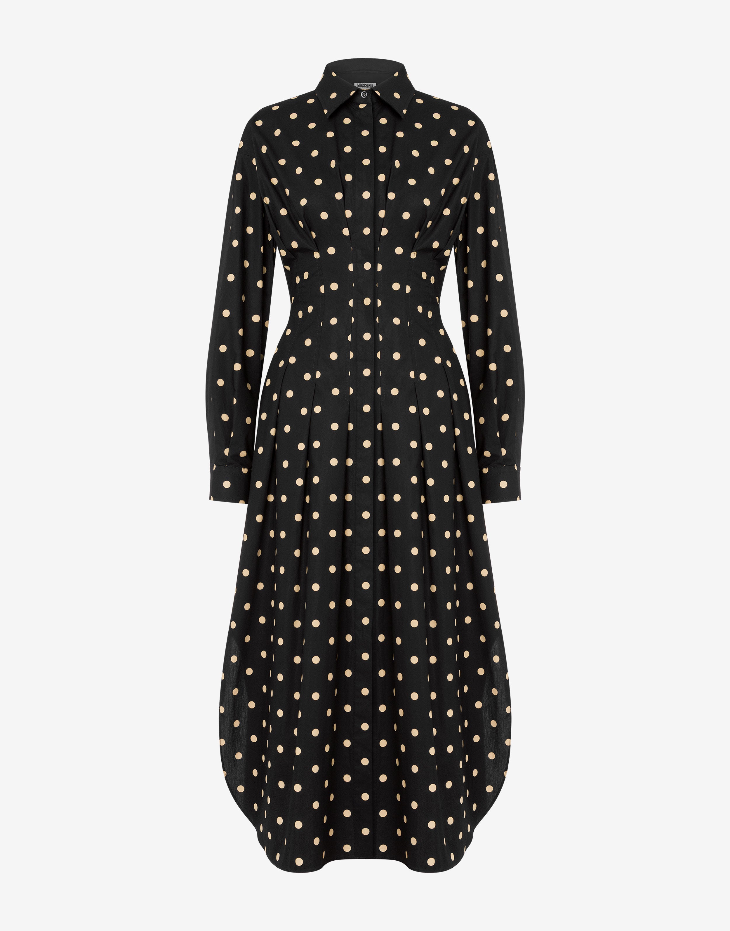 Polka Dots printed cotton poplin dress | Moschino