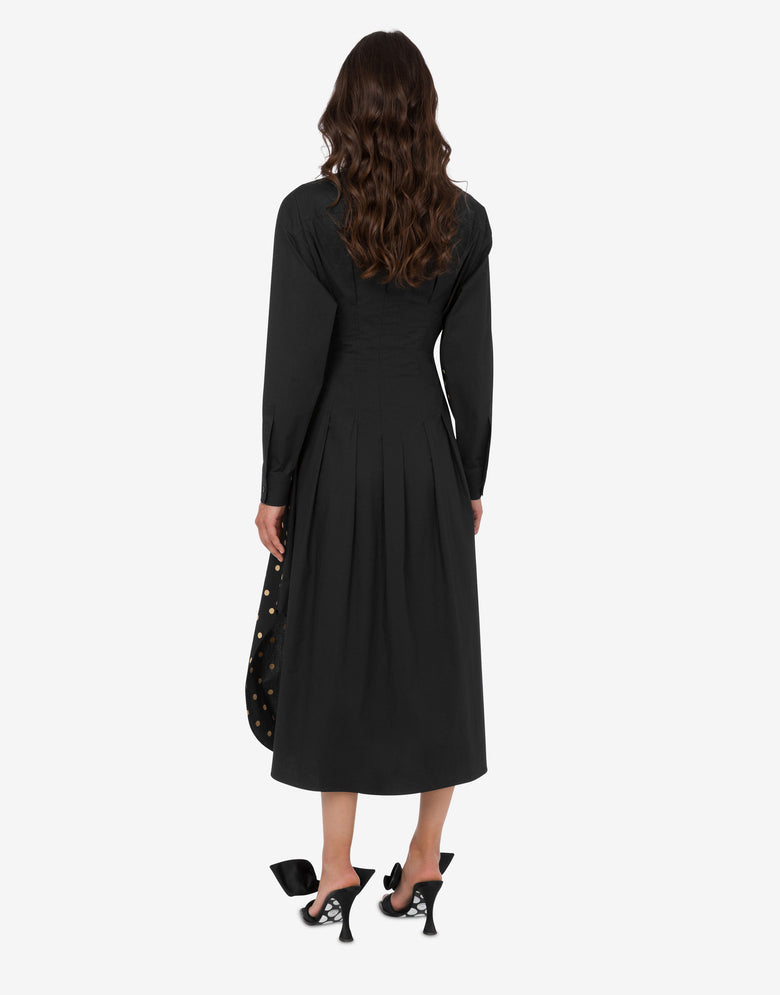 Polka Dots printed cotton poplin dress Black Moschino 2