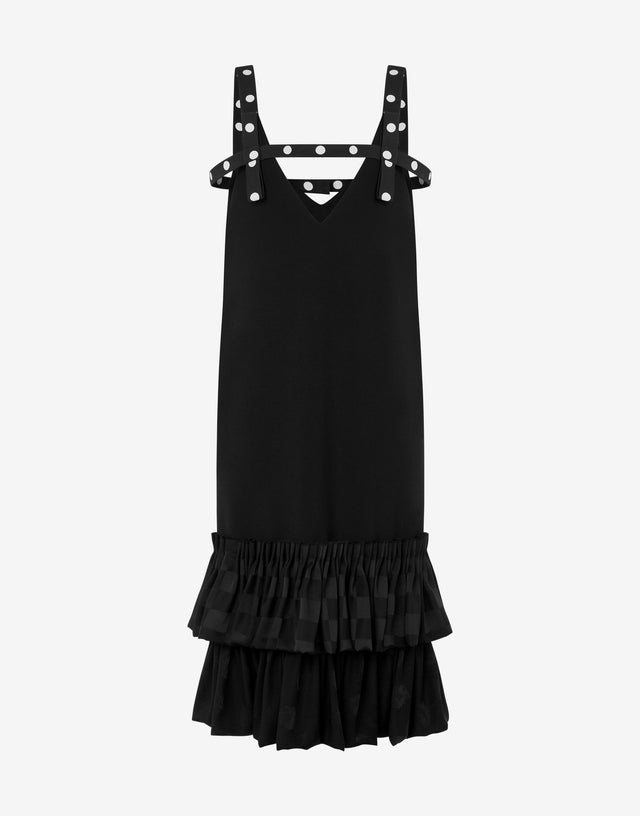 Vestido de crepé elástico Negro Moschino 0