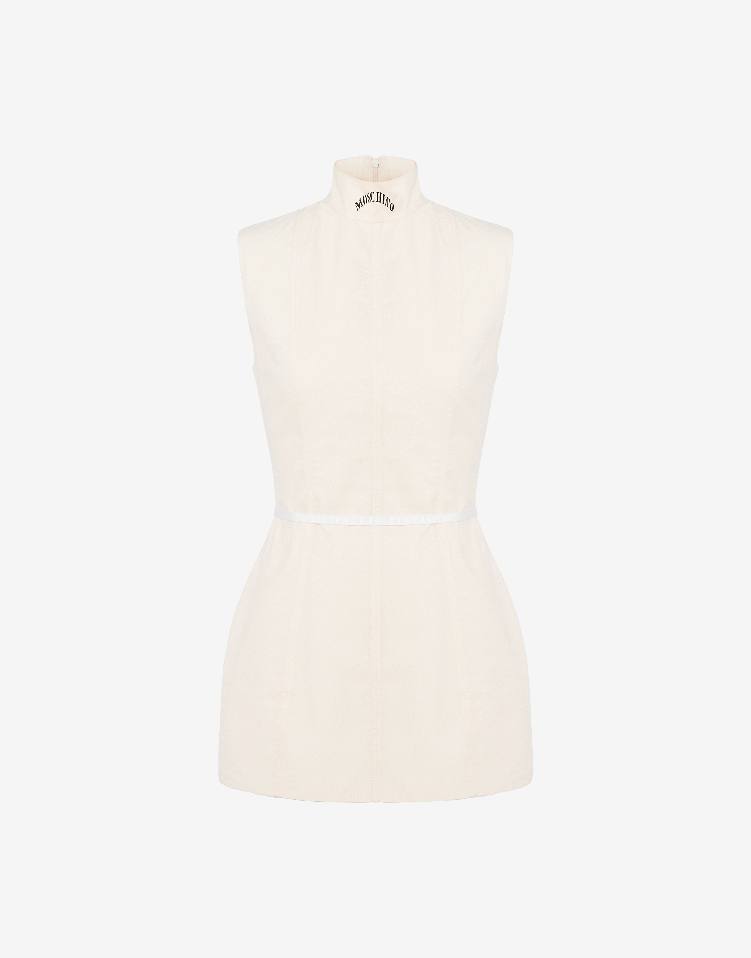 Raw cotton canvas dress