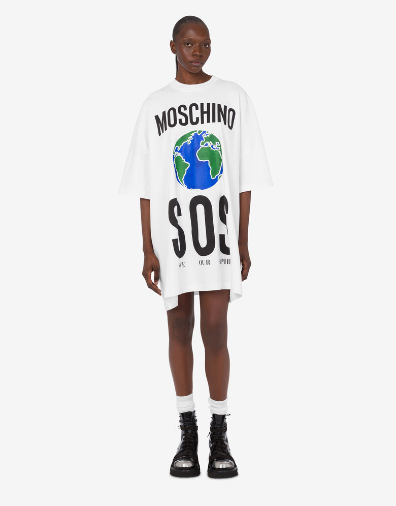 Printed heavy cotton dress White Moschino 1