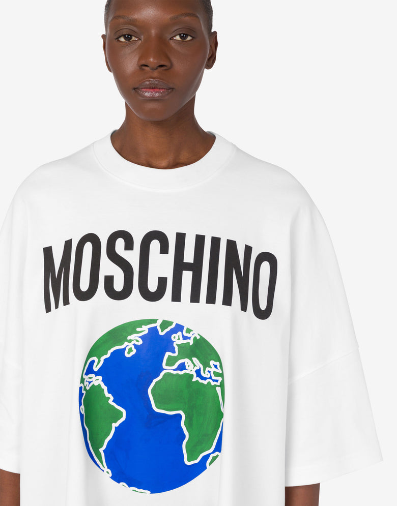 Printed heavy cotton dress White Moschino 3