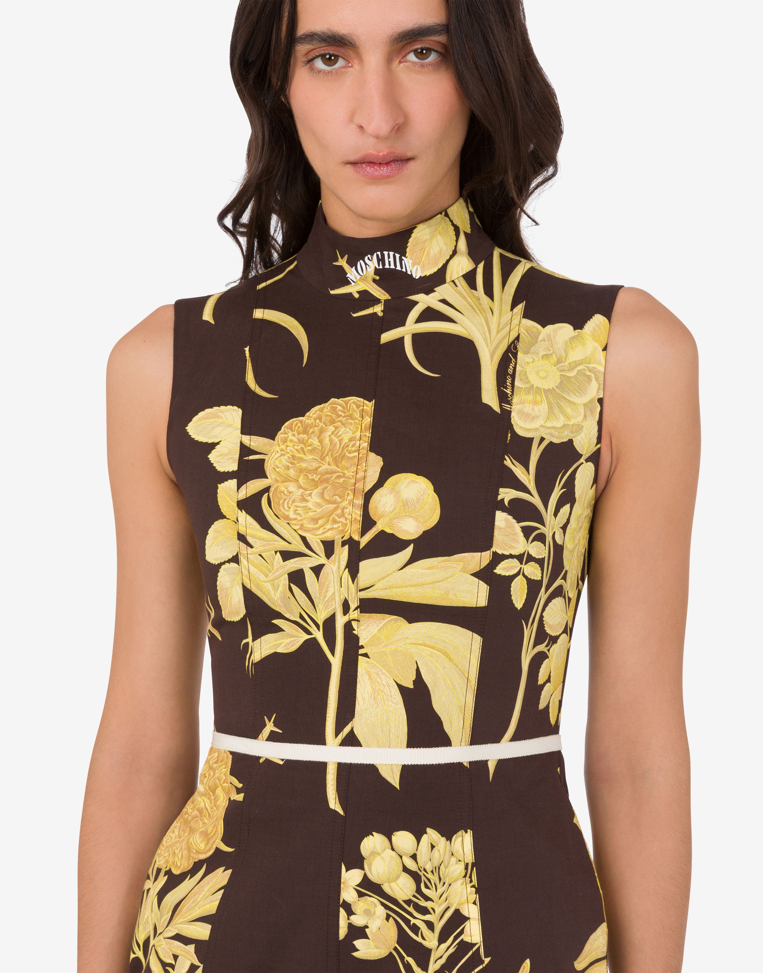 Printed cotton poplin dress | Moschino