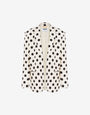 Chaqueta de lana estampada de lunares