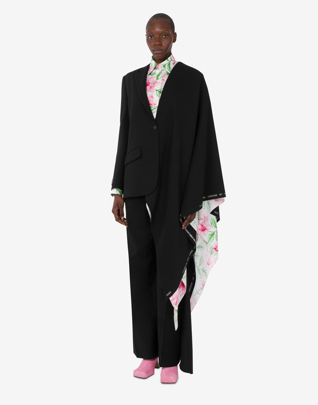 Wool flannel jacket Black Moschino 1