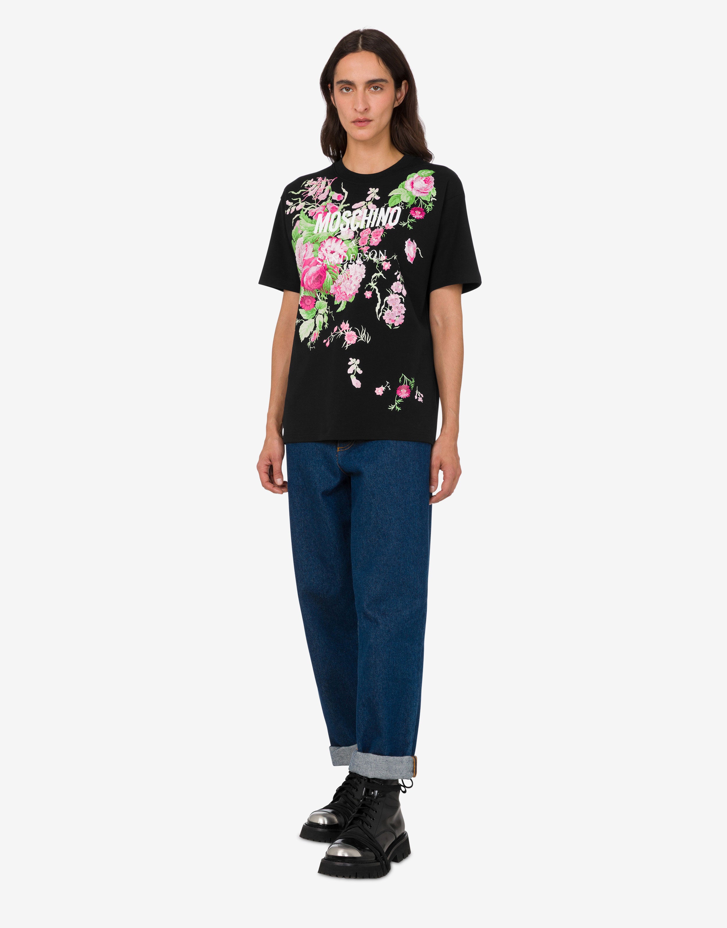 【送料&関税込】Moschino Long Sleeve Cotton T-shirt Moschino(モスキーノ) Tシャツ・カットソー(レディース) - 海外