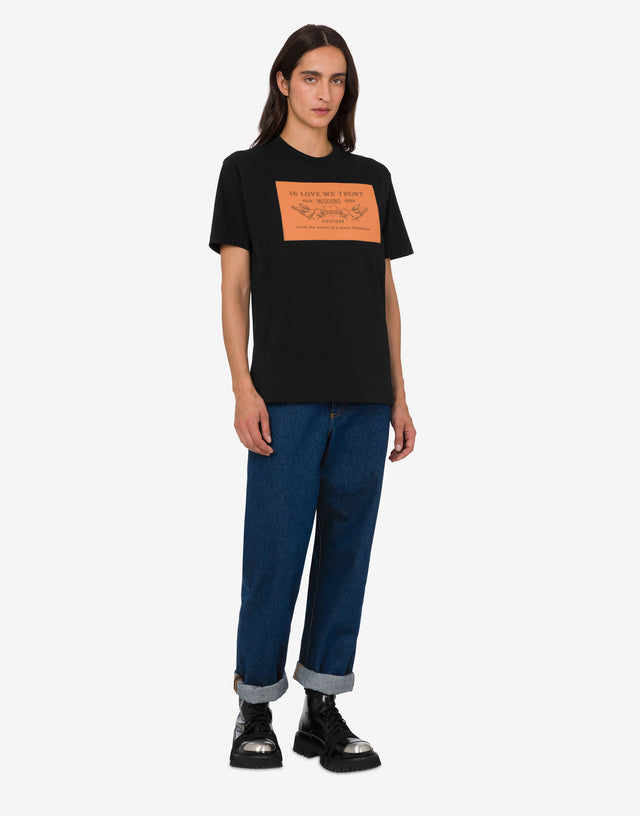 Camiseta de punto de algodón ecológico  Negro Moschino 1