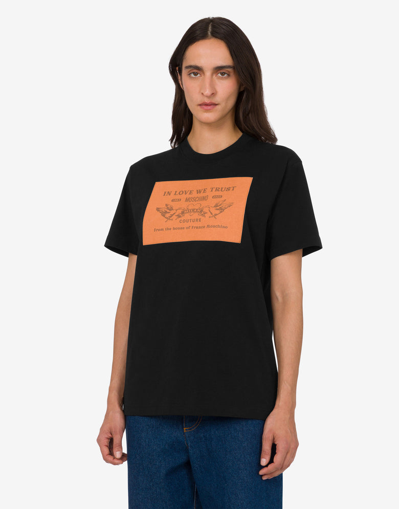 Camiseta de punto de algodón ecológico  Negro Moschino 2