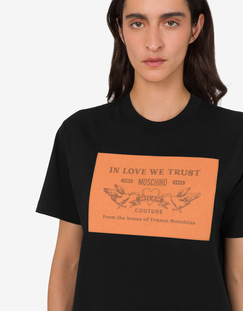 Camiseta de punto de algodón ecológico  Negro Moschino 4