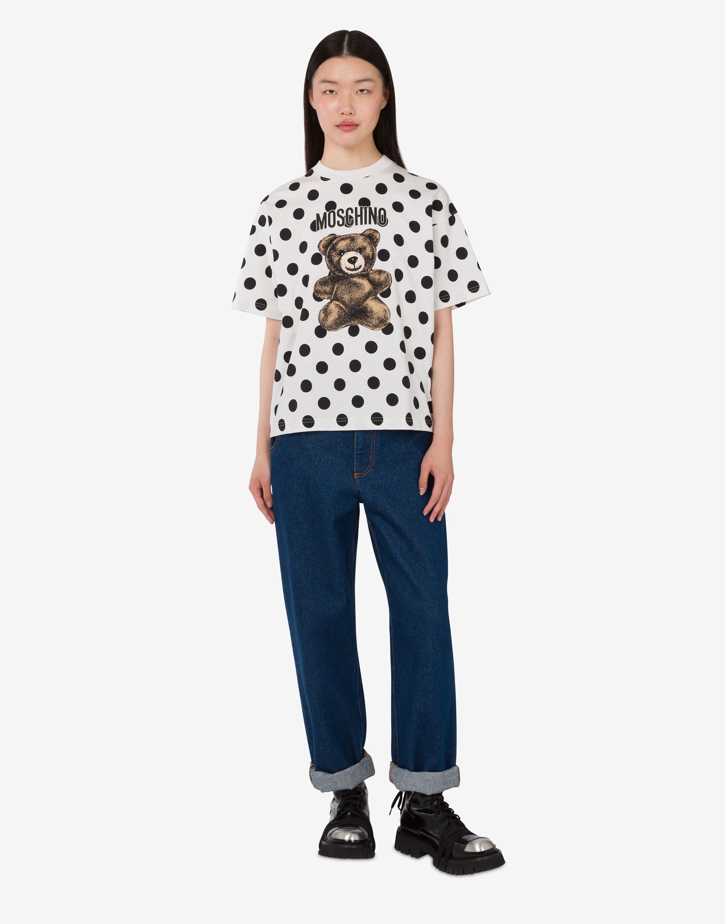 Moschino Teddy Bear printed organic cotton jersey T-shirt | Moschino