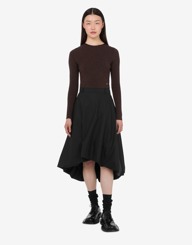 Merino wool sweater Dark brown Moschino 1