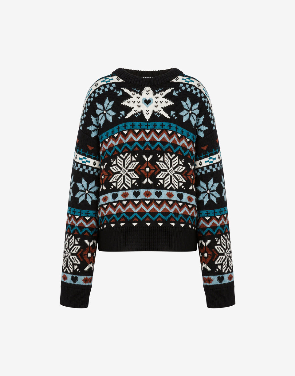 Jersey de lana merina Negro Moschino 0