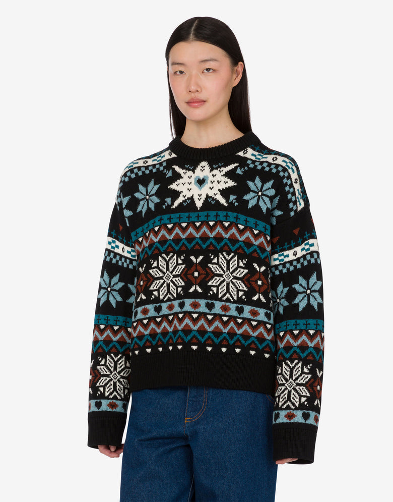 Jersey de lana merina Negro Moschino 2