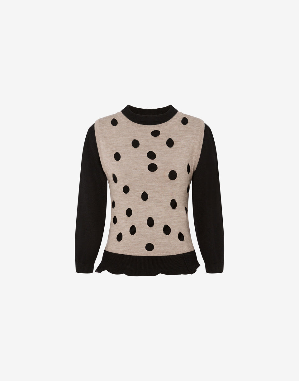 Wool and cashmere blend pullover Black Moschino 0