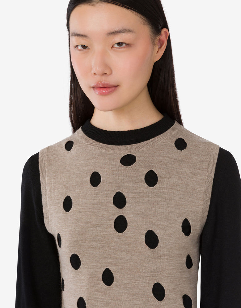 Wool and cashmere blend pullover Black Moschino 4