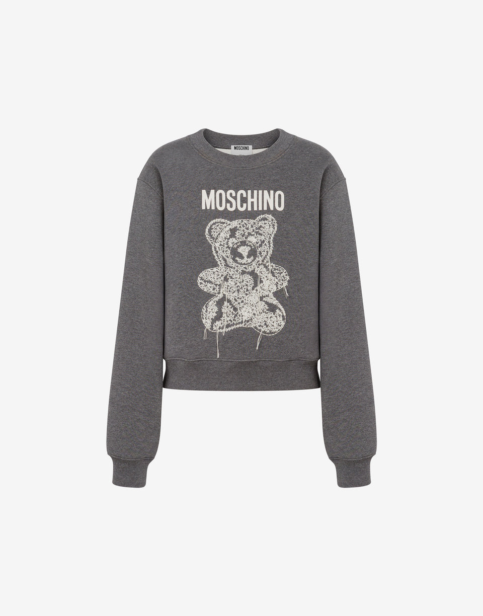 Moschino 泰迪熊有机棉运动衫 深灰色 Moschino 0
