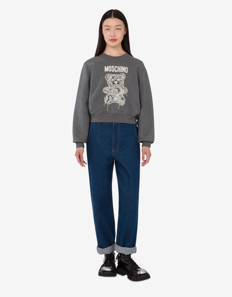 Moschino 泰迪熊有机棉运动衫 深灰色 Moschino 1