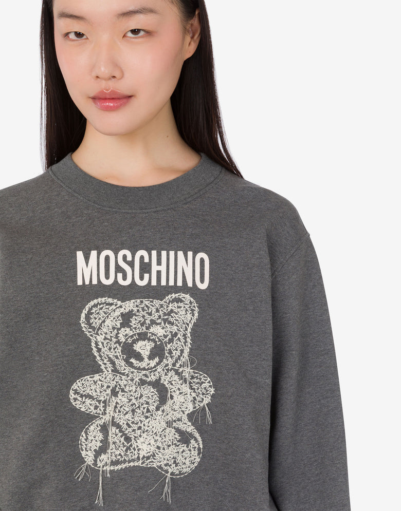 Moschino 泰迪熊有机棉运动衫 深灰色 Moschino 4
