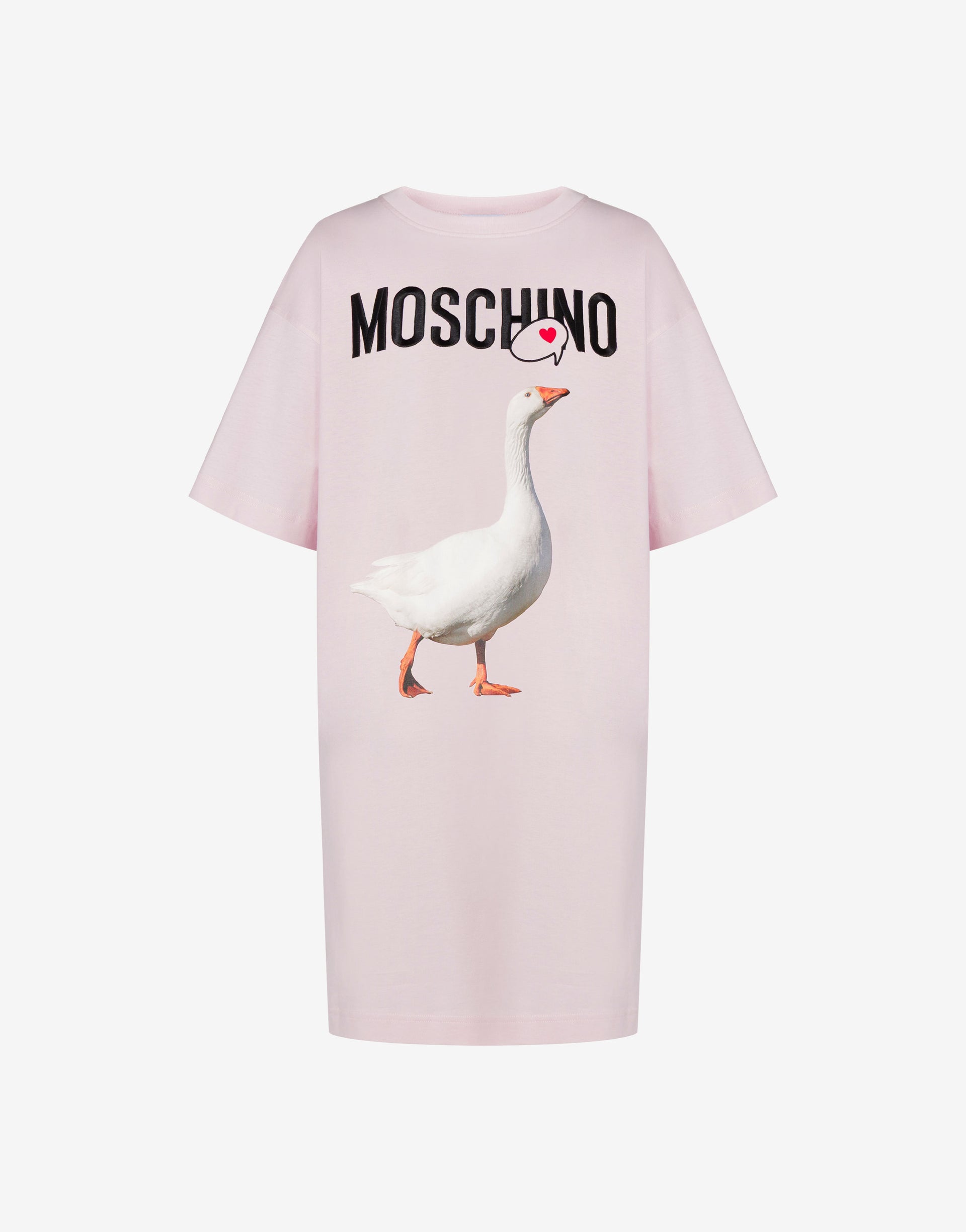 Moschino - Goose organic cotton jersey dress - Pink