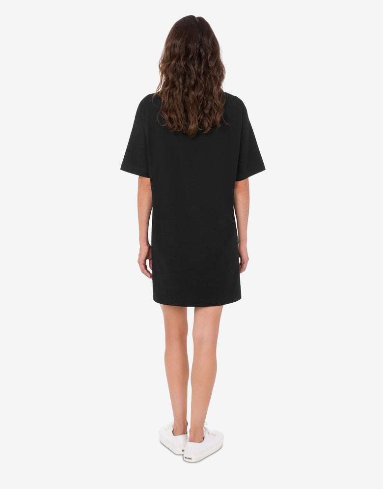 Goose organic cotton jersey dress Black Moschino 1