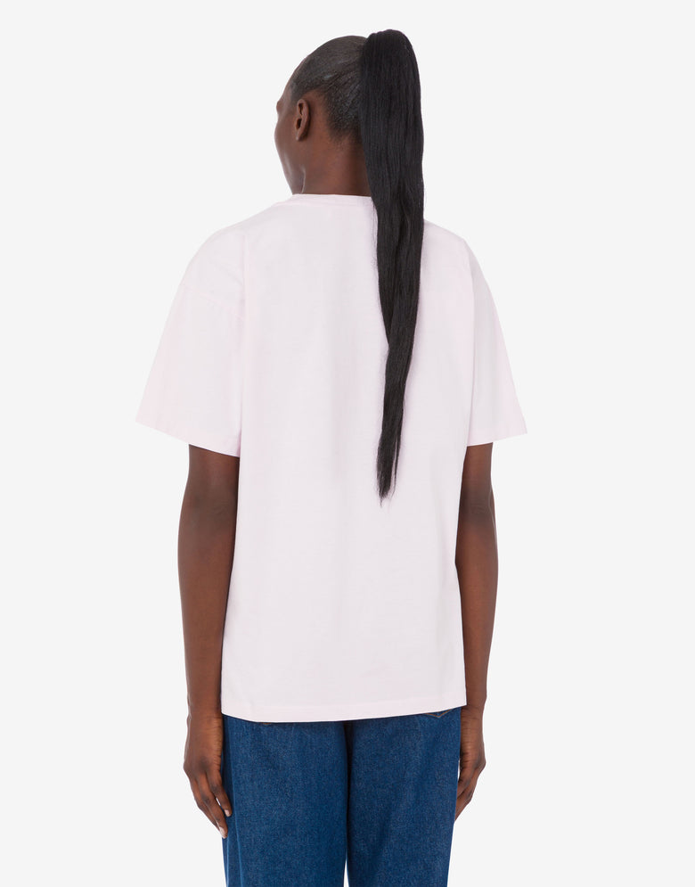 Goose organic cotton jersey T-shirt Confetti pink Moschino 3