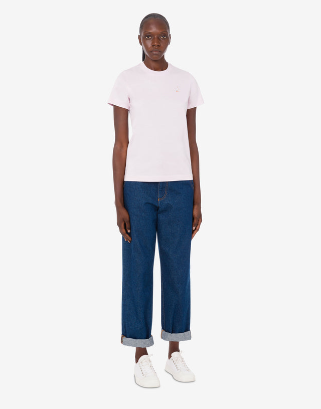 Goose organic cotton jersey T-shirt Confetti pink Moschino 1