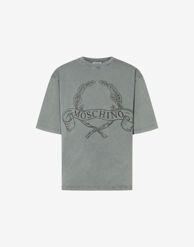 Laurel Crown organic cotton jersey T-shirt Grey Moschino 0