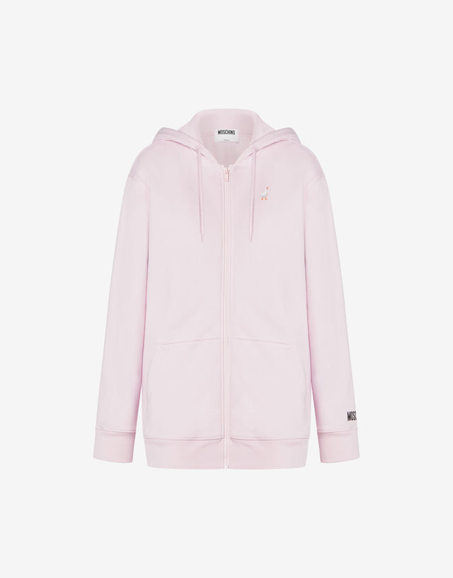Goose organic cotton sweatshirt Confetti pink Moschino 0