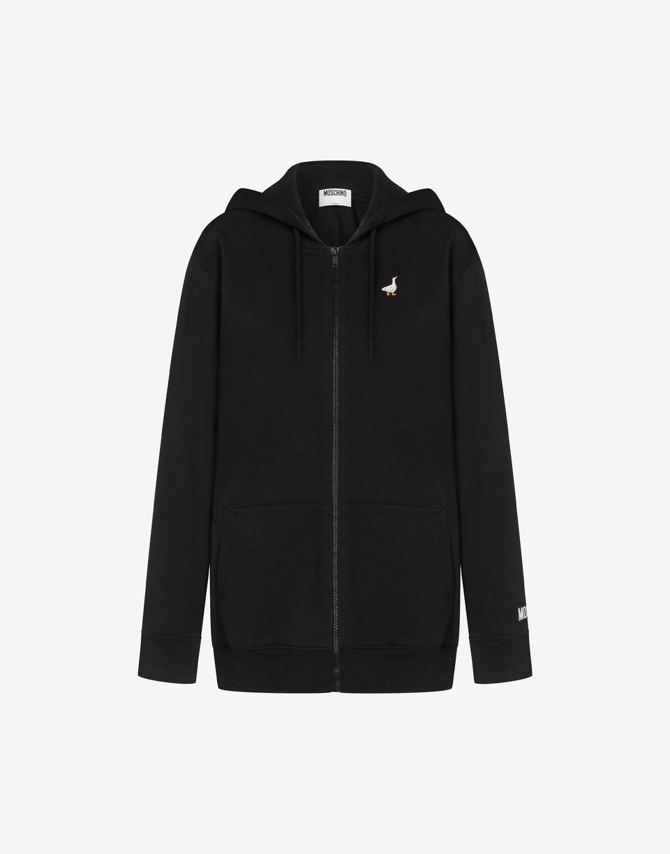 Sudadera de algodón orgánico de oca Negro Moschino 0