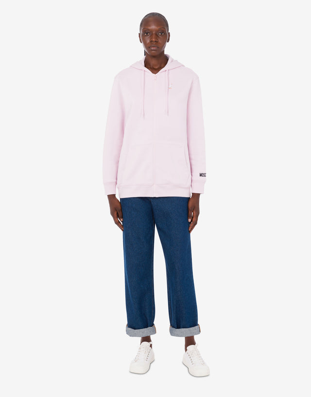 Goose organic cotton sweatshirt Confetti pink Moschino 1
