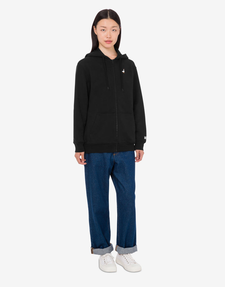 Sudadera de algodón orgánico de oca Negro Moschino 1
