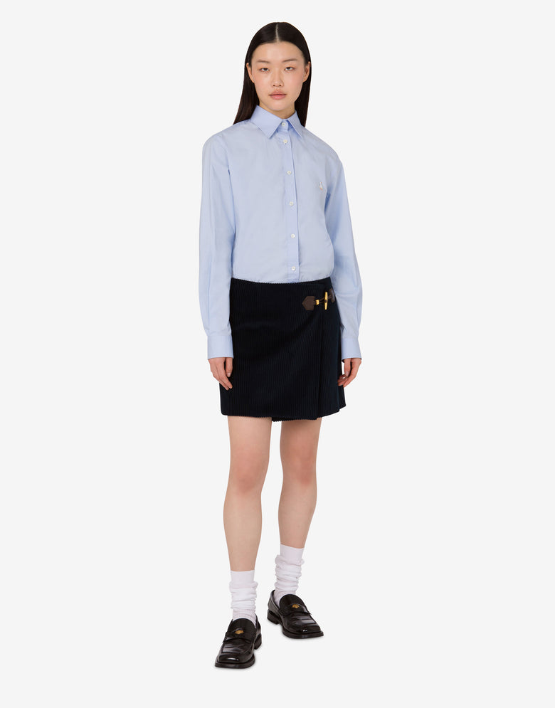 Minifalda de pana Azul noche Moschino 1