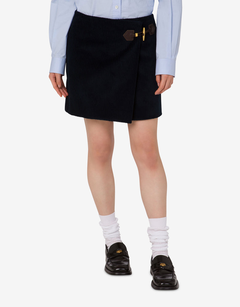 Minifalda de pana Azul noche Moschino 2
