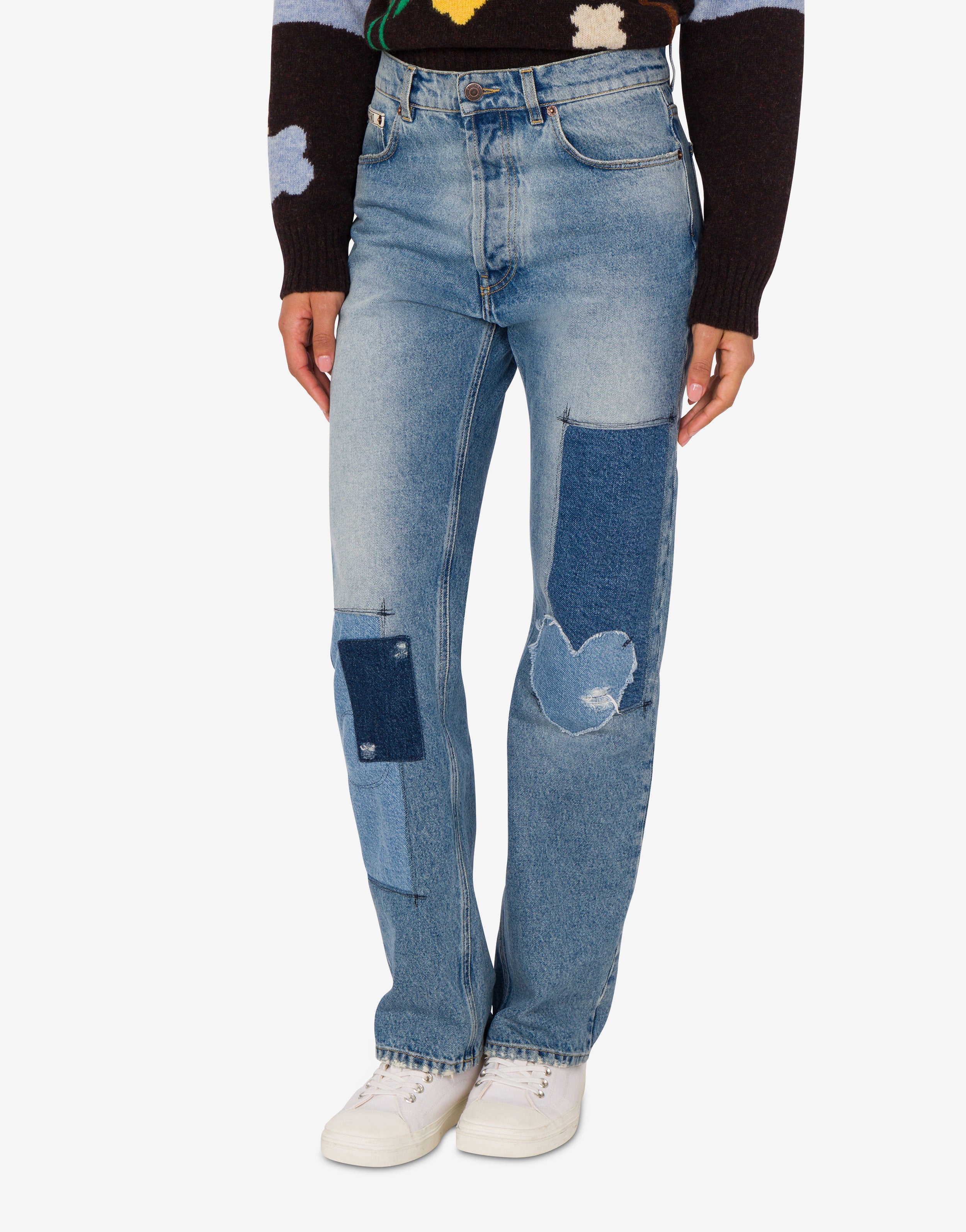 Patchwork denim pants | Moschino