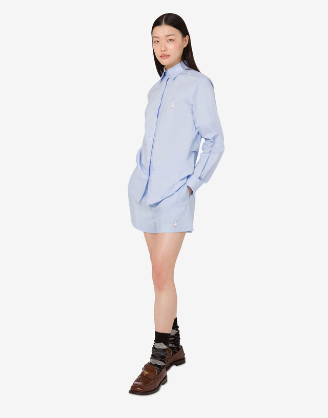 Pantalones cortos de popelina Goose Celeste Moschino 1