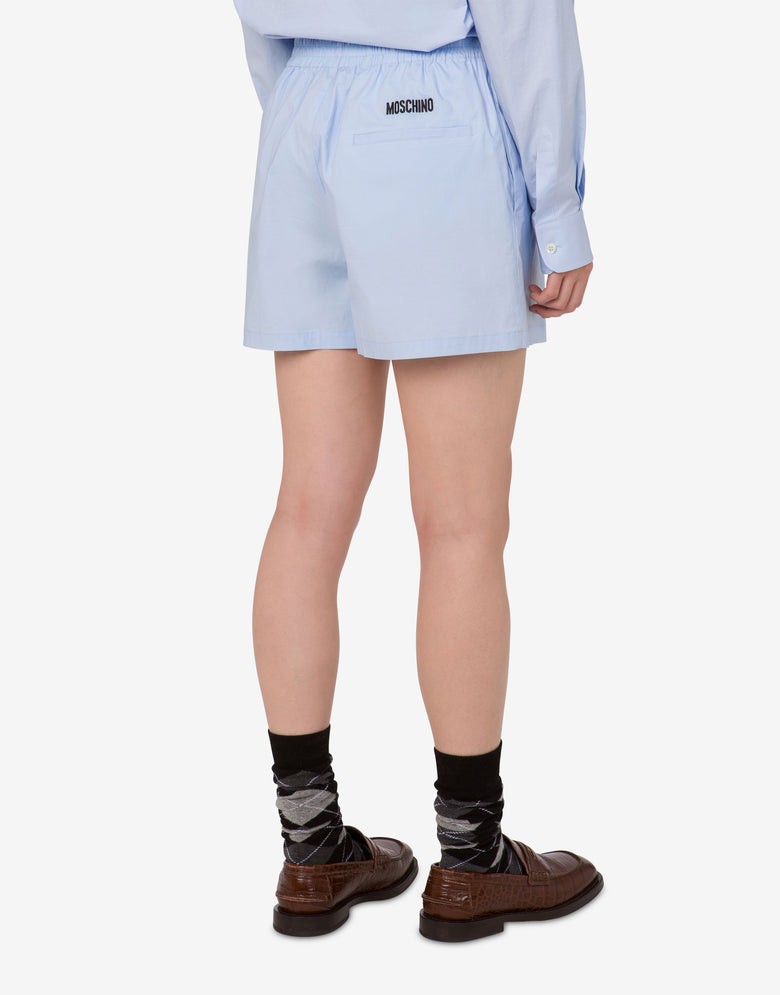 府绸短裤Goose 天蓝色 Moschino 3