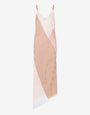 Embroidered silk blend dress