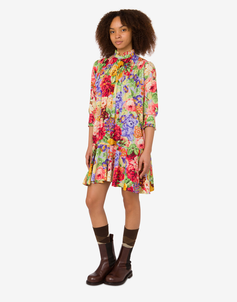 Vestido de popelín de algodón estampado  Multicolor Moschino 2