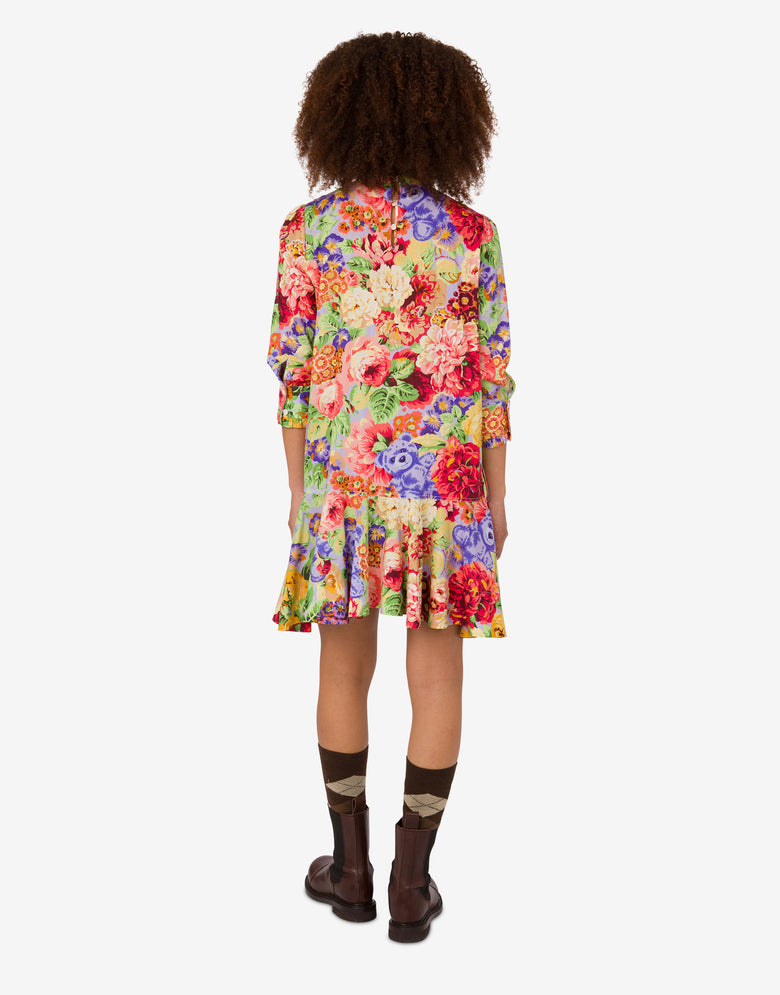 Vestido de popelín de algodón estampado  Multicolor Moschino 3