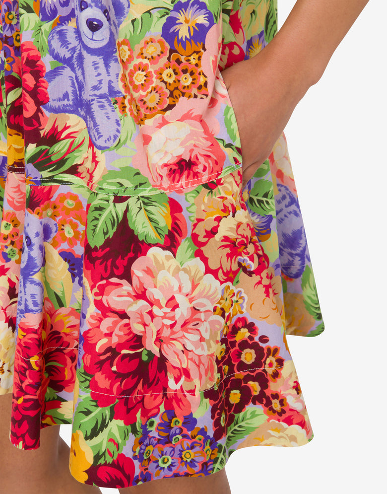 Vestido de popelín de algodón estampado  Multicolor Moschino 4
