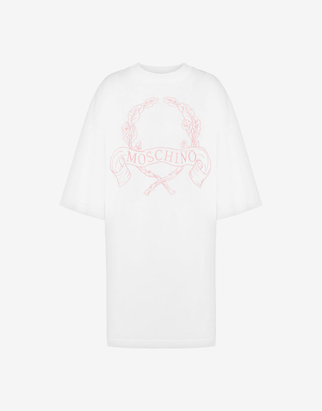 厚棉质超大连衣裙Laurel Crown 白色 Moschino 0