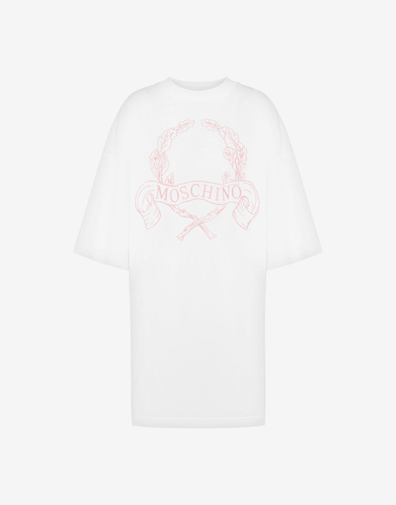 厚棉质超大连衣裙Laurel Crown 白色 Moschino 3