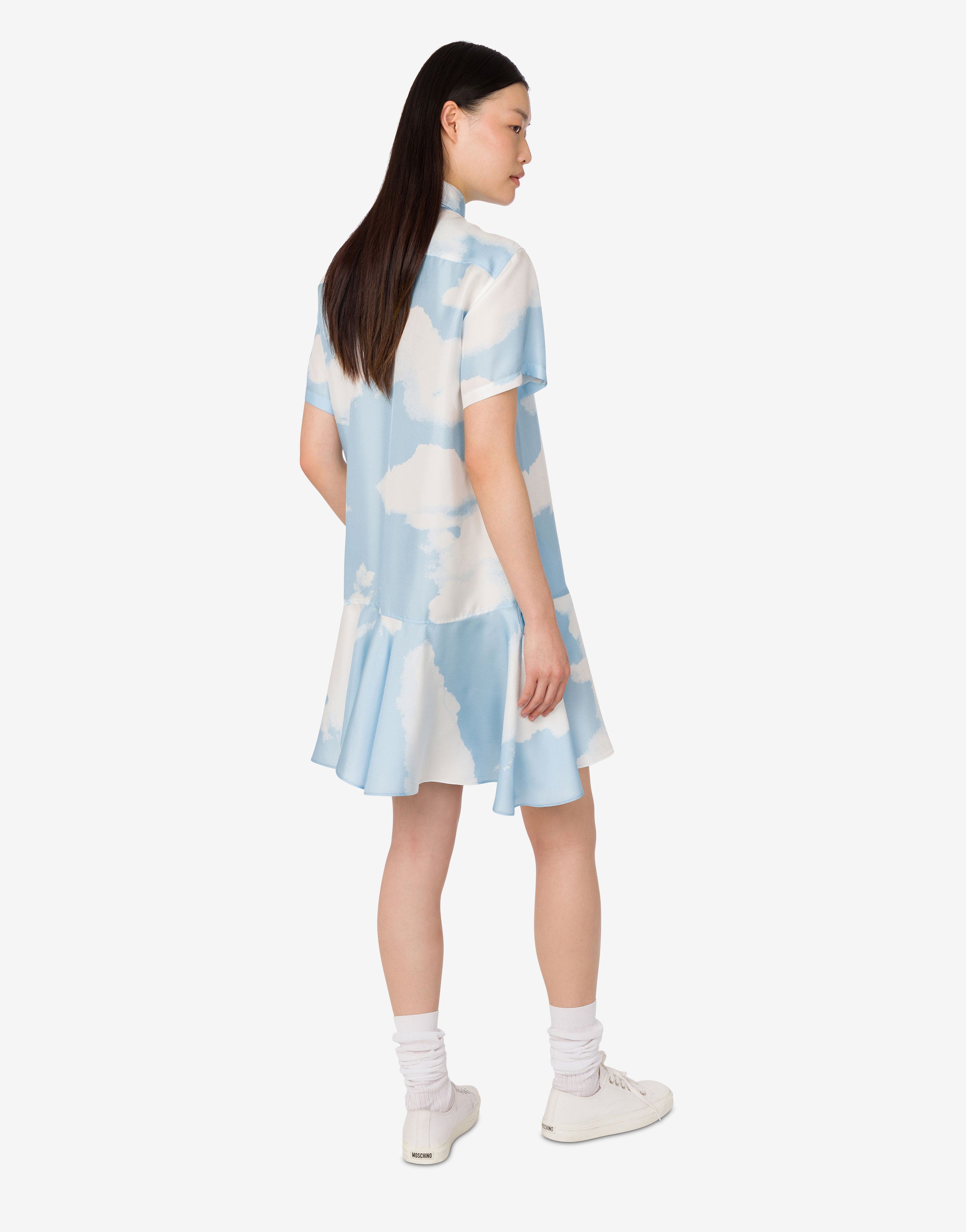 moshi Silk twill dress Archive Clouds | Moschino