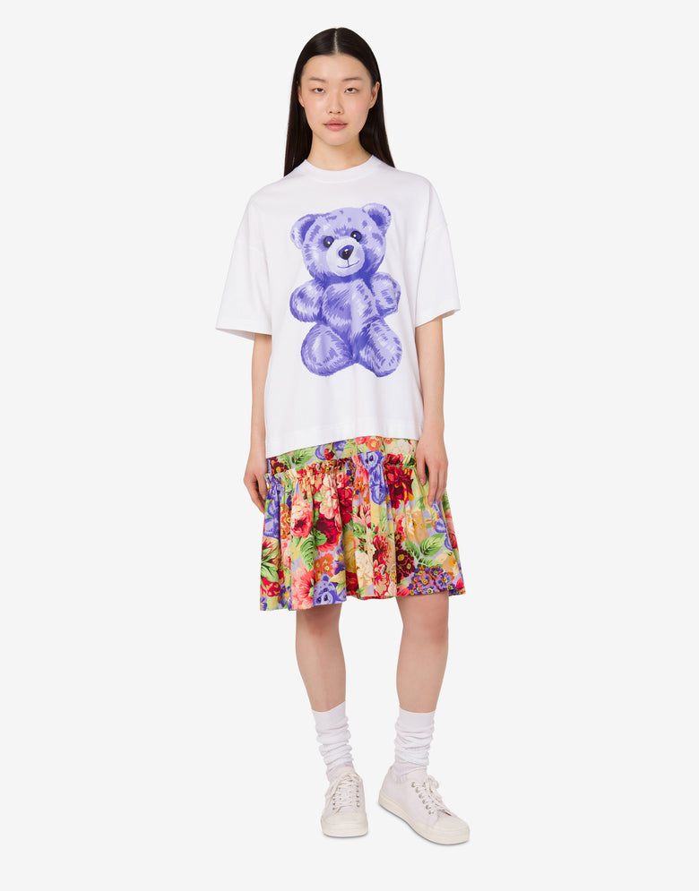 Vestido oversize de algodón Moschino Teddy Bear Blanco Moschino 1