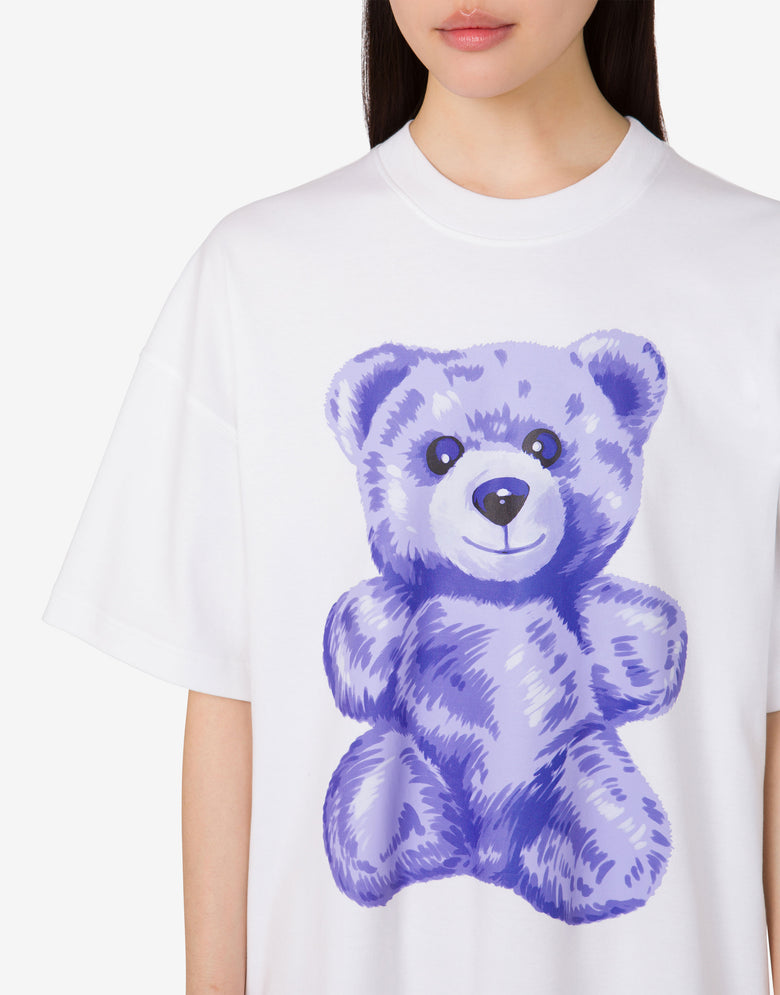 Vestido oversize de algodón Moschino Teddy Bear Blanco Moschino 3