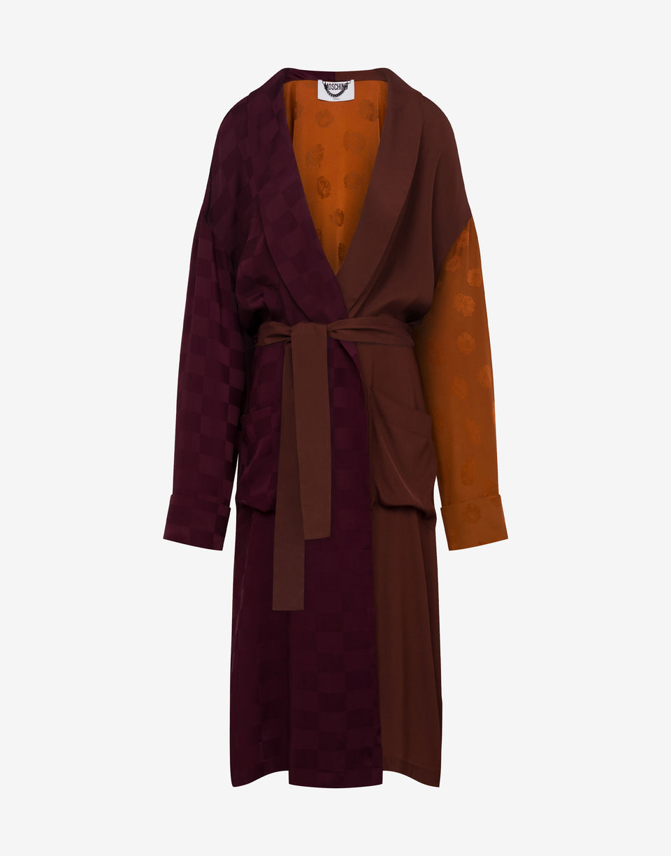 Lightweight silk-blend outerwear Brown Moschino 0