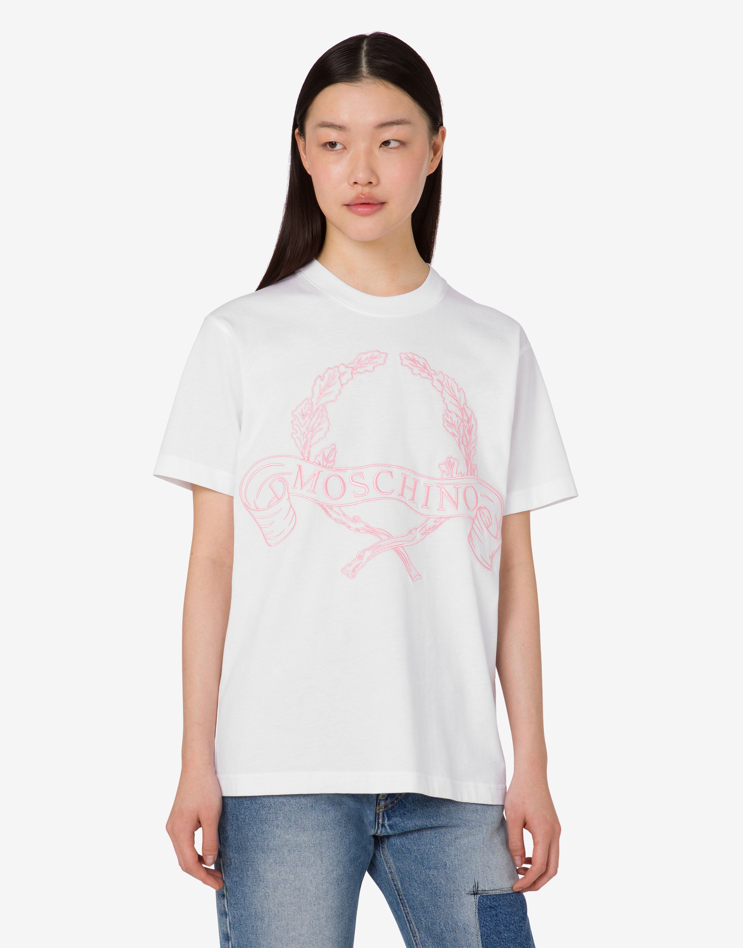 有机棉针织 T 恤Laurel Crown