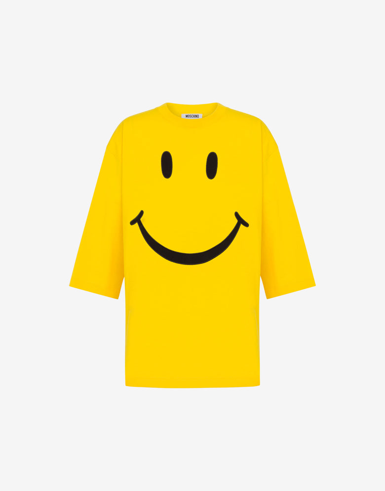 Organic cotton jersey T-shirt Smiley® Yellow Moschino 4