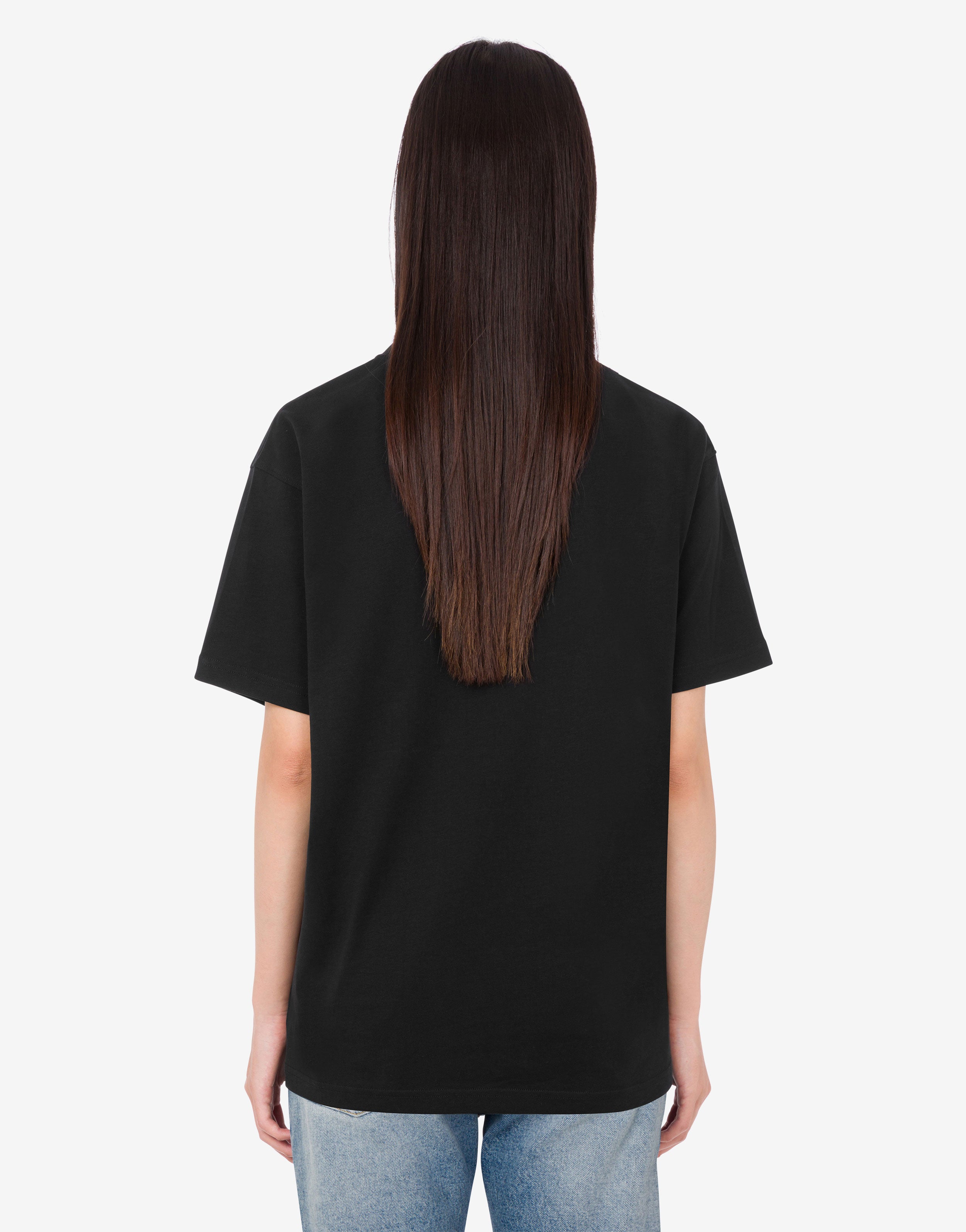 Printed organic cotton jersey T-shirt | Moschino