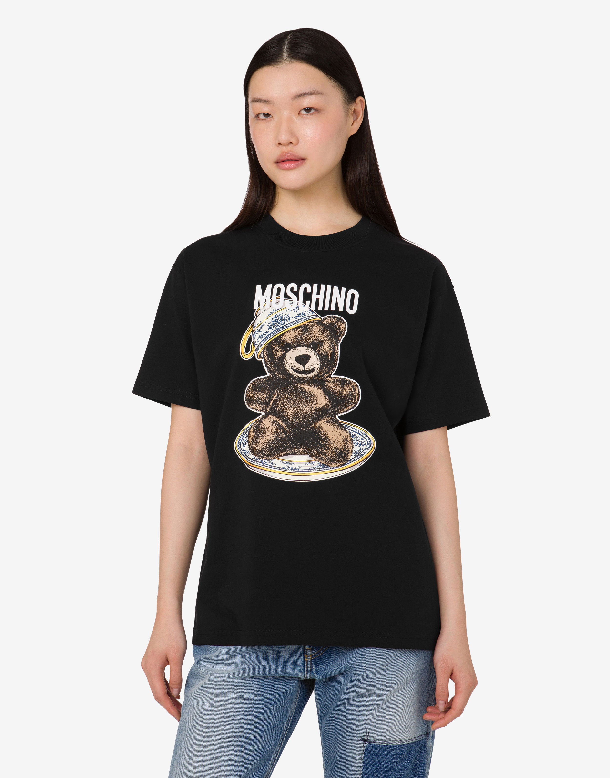 Organic cotton jersey T-shirt Moschino Teddy Bear | Moschino